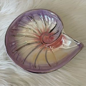 Blue Sky Clayworks Mineralogy Nautilus Shell Bowl 2008 Trinket Tray Soap Dish